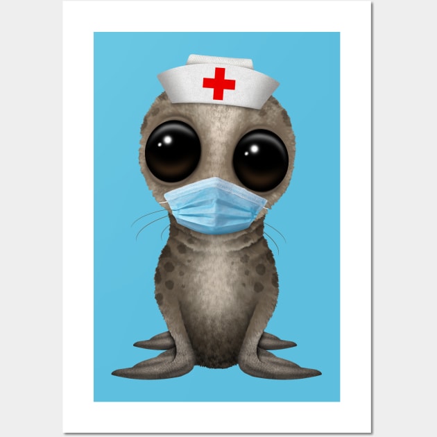 Cute Baby Seal Nurse Wall Art by jeffbartels